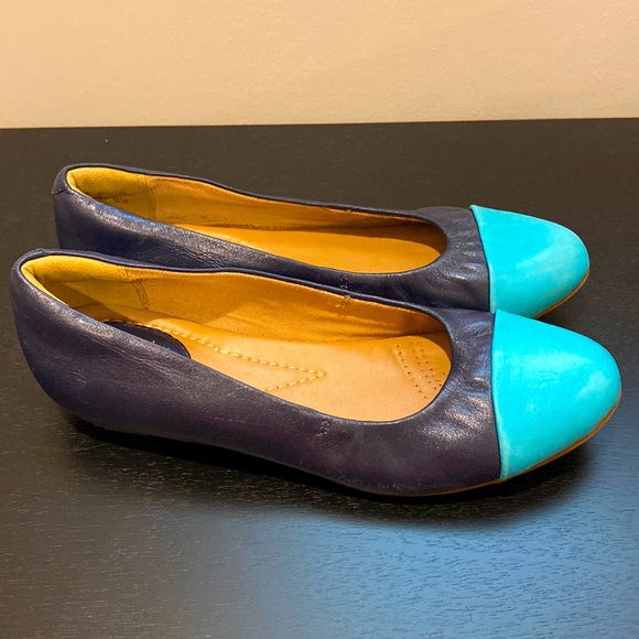 Clarks Shoes - Clarks Navy and Turquoise Flats